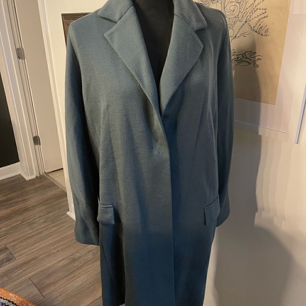 Amina Rubinacci Elegant Women's Blue Coat M